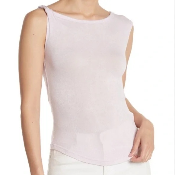 Free People Tops - Free People That Girl Twist Knit Top Purple Size L Asymmetrical